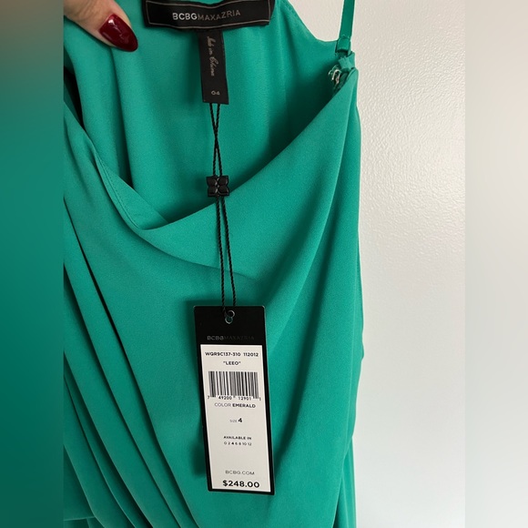 BCBG MaxAzria One Shoulder Wide Leg Jumpsuit - Picture 9 of 11